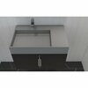 Castello Usa Amazon 30-inch Black Left Vanity Set with Gray Top and Brushed Nickel Handles CB-MC-30BLK-BN-2056L-GR